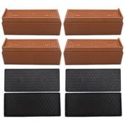 4 Pack Bed Risers Rectangular L-Shape Stackable, Adjustable 1.5/3 Inch Heavy Duty Bed Furniture Elevators, Supports Up to 1100 Lbs Anti-Shift Raising Blocks for Bed Sofa Desk Table