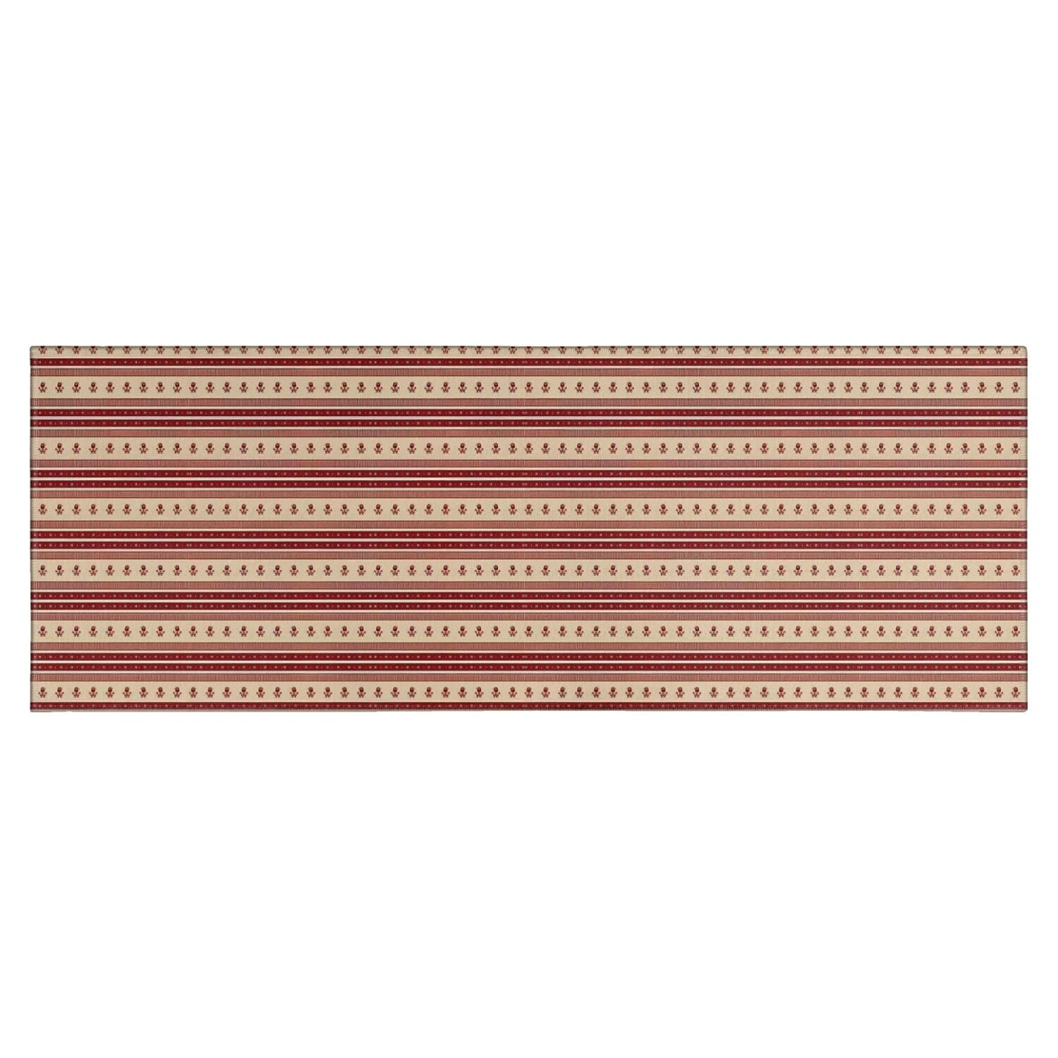 Brown and Red Christmas Striped Pattern Kitchen Rug Mat,Kitchen Runner ...