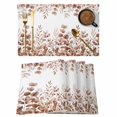 thumbnail image 1 of Brown Red Eucalyptus Leaves Placemats Set of 6, Watercolor Spring Summer Botanical Placemats for Dining Table, Place Mats for Kitchen Tabletop, Waterproof Wipeable Dining Table Mats Set, 1 of 9