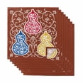 thumbnail image 1 of Brown Red Gourd Cloth Napkins, Modern Abstract Art Floral Washable and Reusable Dinner Napkins Set of 8, Table Napkin for Kitchen Party Birthday Wedding Hotel Housewarming 20"x20", 1 of 9