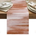 Curated visual reference: Visual Reference: Brown Red Gradient Cotton Linen Table Runner Minimalist Sea Waves