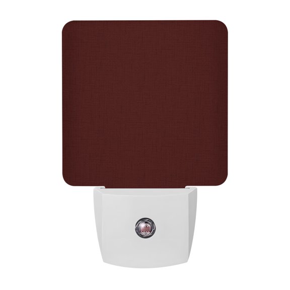 Brown Red LED Night Light, Modern Minimalist Classic Solid Color Night Lights plug into Wall with Smart Sensor Dusk to Dawn Sensor for Nursery Bedroom 2.95x4.5in