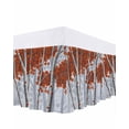 thumbnail image 1 of Brown Red Maple Leaf Bed Skirt King Size 18 Inch Drop, Fall Gray Tree Shadow Branch Nature Wrap Around Dust Ruffle Bedskirts, Wrinkle & Fade Resistant Easy Fit Bedskirt with Adjustable Elastic, 1 of 8