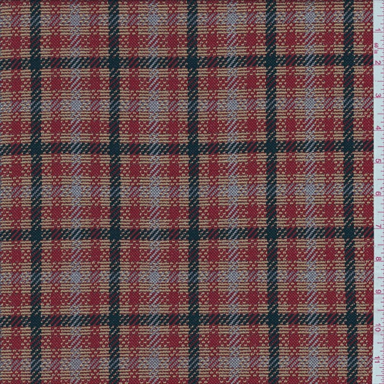 Plaid sweater knit fabric deals