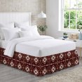 Brown Red Rectangle Bed Skirt King Size 18 Inch Drop, Tribal Retro ...