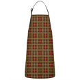 thumbnail image 1 of Brown Red Yellow Plaid Checkered Pattern Apron-Garden Aprons for Women with Pockets-Cotton Linen Waterproof Kitchen Cooking Gardening Aprons Adjustable for Kitchen,Cooking,BBQ and Salon 33x27 Inch, 1 of 7