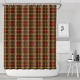 thumbnail image 1 of Brown Red Yellow Plaid Checkered Pattern Shower Curtain 84"x72" ,Bathroom Decorative Shower Curtains Set with 12 Hooks,Modern Waterproof Washable Shower Curtain, 1 of 6