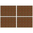 thumbnail image 1 of Brown Red Yellow Plaid Checkered Pattern Summer Placemats Table Placemats Set Of 4-Linen Kitchen Washable Placemats Table Mats 11.8"x17.7" Non-Slip Heat Resistant, 1 of 6
