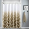 thumbnail image 1 of Brown Reeple Ombre Shower Curtain, Modern Geometric Pattern Bathroom Shower Curtains with 12 Hooks, Waterproof Shower Curtain, Durable and Machine Washable, 72 x 72 inches, 1 of 6