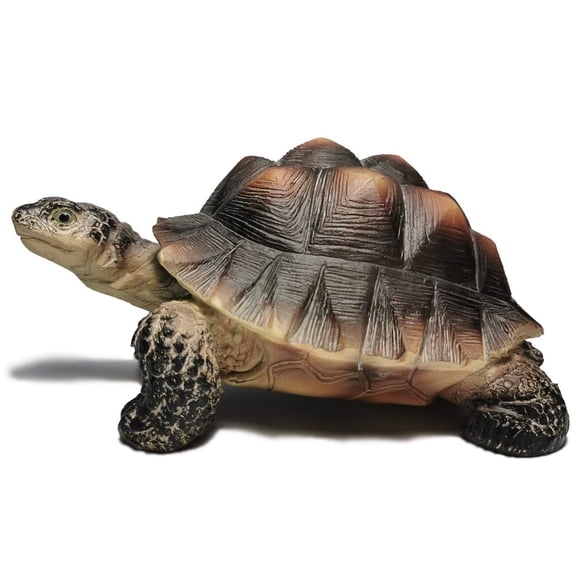 Brown Resin Turtle Statuette Outdoor Garden Decor 7"Wx4.3"Dx3.3"H