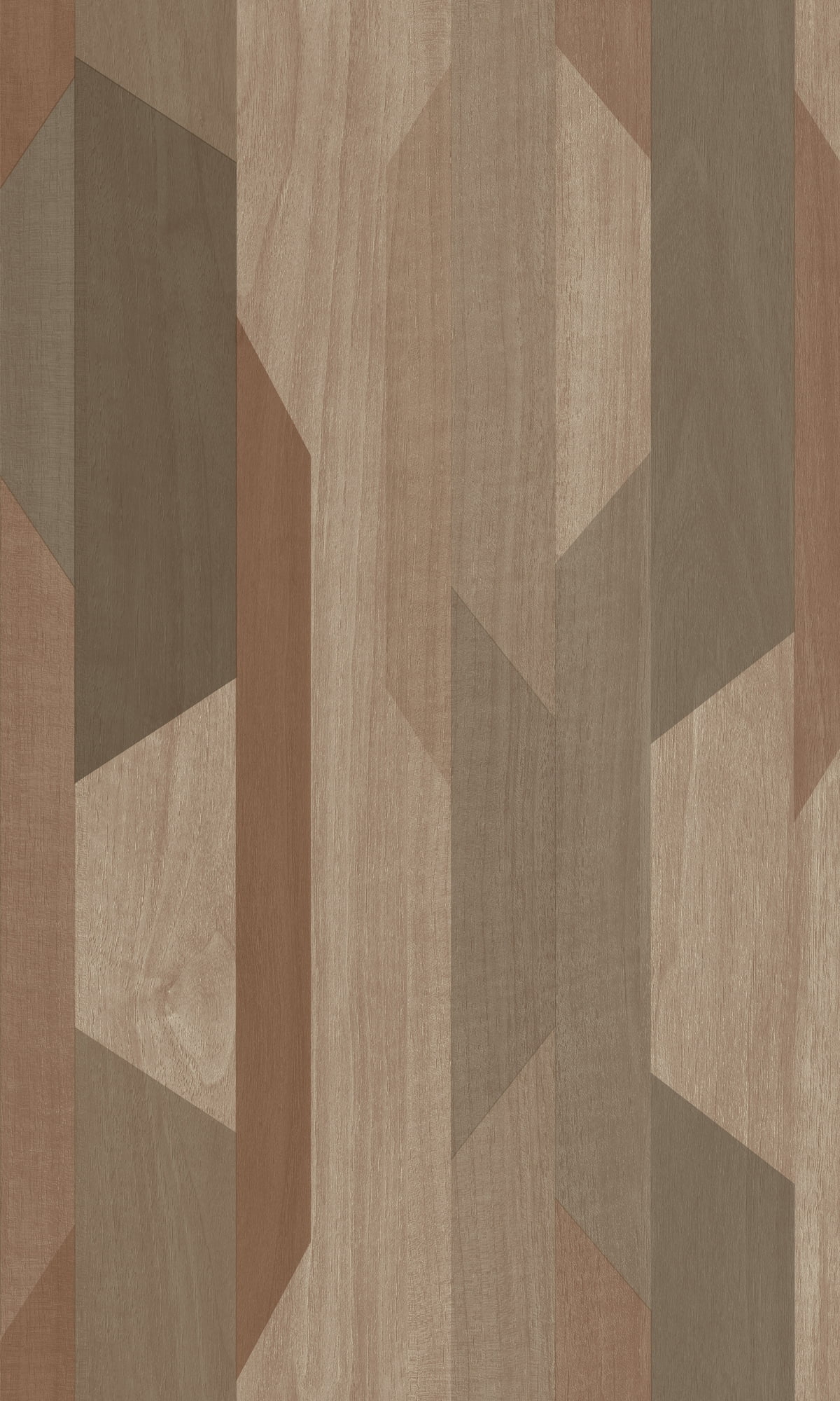 Brown Geometric Non-Pasted Textured Double Roll Wallpaper