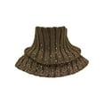 thumbnail image 1 of Brown Ribbed Knit Neck Warmer With Rhinestones, 1 of 2