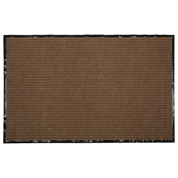 Brown Ribbed Walk Off Utility Mat Brown 30x48