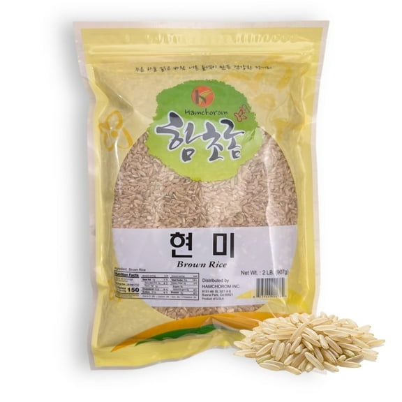 Brown Rice 2lb High in Fiber, Minerals Resealable Bag Whole Grain Rice