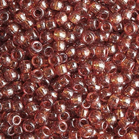 Brown Root Beer Beads Pony Beads Made in USA 6x9mm