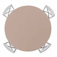 thumbnail image 1 of Brown Round Fitted Tablecloth with Elastic Edge, Waterproof Table Cloth Table Cover for 36"-44" Tables, Farmhouse Solid Brown Color Modern Art Tablecloths for Dining Picnic Indoor Outdoor, 1 of 9