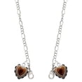 thumbnail image 1 of Brown Ruffle Heart Silvertone Face Mask Necklace, 1 of 2