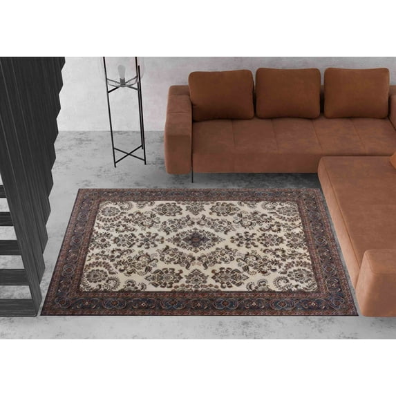 Brown Rugs, Floral Rugs, Floral Pattern Rugs, Antique Decor Rug, Turkish Rug, Gift For Her, Bathroom Rug, Wedding Rug, Entryway Rug, 1.7'x2.3' - 50x70 cm