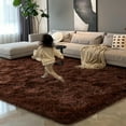 thumbnail image 1 of Brown Rugs for Living Room, 5x8 Feet Fluffy Shag Area Rug for Bedroom, Super Soft Coffee Rugs for Room Decor, Cute Carpets for Kids Nursery Girls Home Dorm Decor, 1 of 8