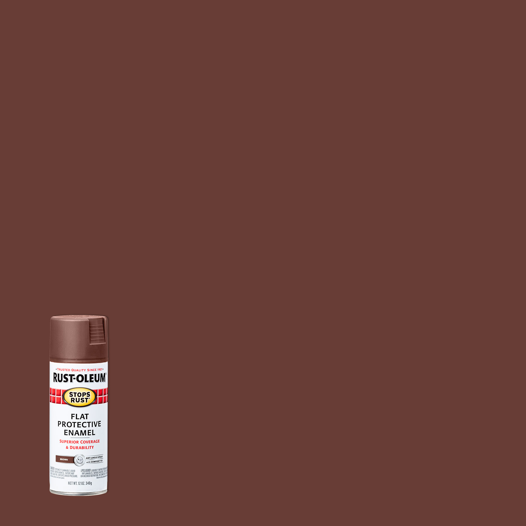 Brown, Rust-Oleum Stops Rust Advanced Flat Spray Paint, 12 oz - Walmart.com