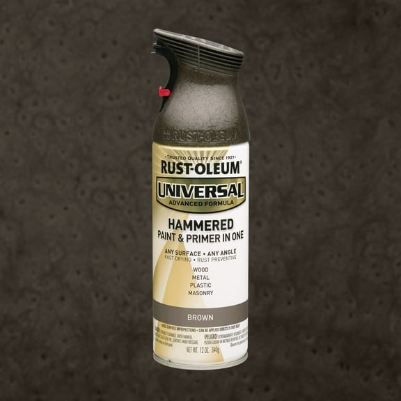 Brown, Rust-Oleum Universal Hammered Paint & Primer Spray Paint Spray Paint-245218, 12 oz