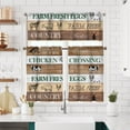 thumbnail image 1 of Brown Rustic Farmhouse Kitchen Curtains Short and Valance Set Wooden Board Country Farm Cow Dining Room Fabric Curtain Drapes Retro Cafe Curtains with Valance for Home Decor, 1 of 5