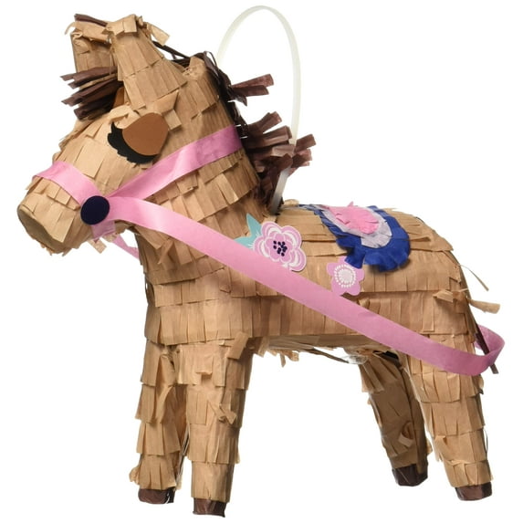 Brown Saddle Up Mini Horse Decoration - 1 Pc.