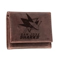 thumbnail image 1 of Brown San Jose Sharks Leather Tri-Fold Wallet, 1 of 1