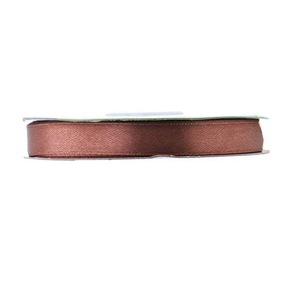 Brown Satin Ribbon 1/2 Inch 50 Yard Roll for Gift Wrapping, Weddings, Hair, Dresses, Blanket Edging, Crafts, Bows, Ornaments; by Mandala Crafts