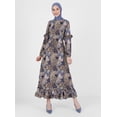 thumbnail image 1 of Brown - Saxe - Polka Dot - Crew neck - Unlined - Viscose - Dress - Refka, 1 of 5