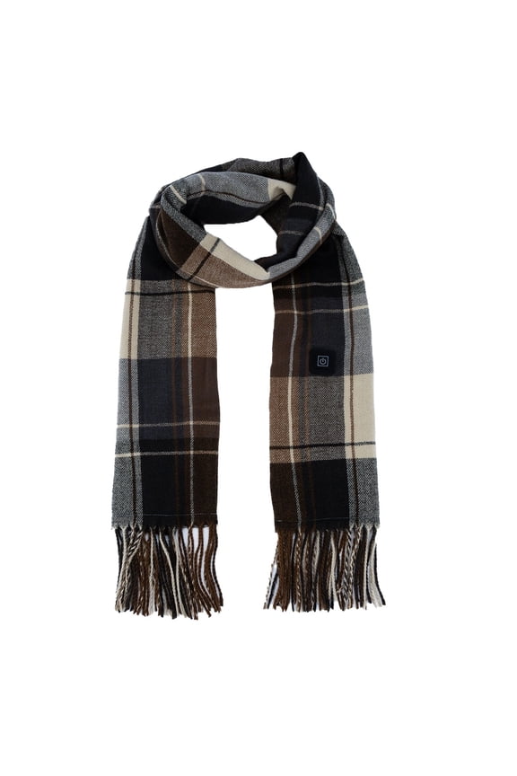 Brown Scarf Faux Heating Scarf Solid Color Heating Scarf Men and Women New Heating Scarf (charging Not Included)