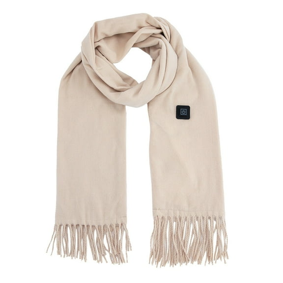 Brown Scarf Heated Scarf for Women Men USB Heating Scarf Soft Warm Electric Heated Neck Warmer for Winter