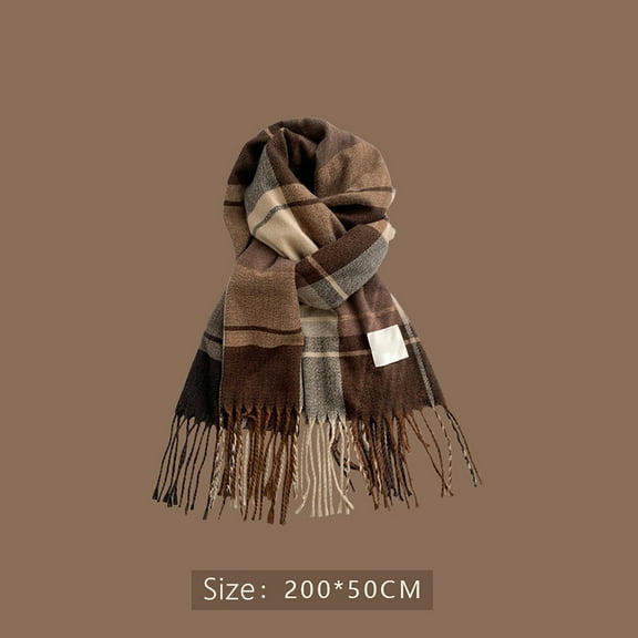 Brown Scarf Women's Super Soft Outdoor Fashion Casual Versatile Atmosphere Warm Winter Scarf