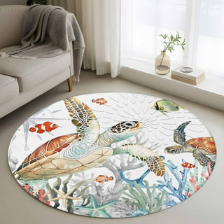 Round Nautical Rug