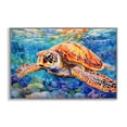 thumbnail image 1 of Stupell Industries Brown Sea Turtle Under Surface Gray Framed Giclee Art, design by LSR Design Studio, 20 x 30, 1 of 8