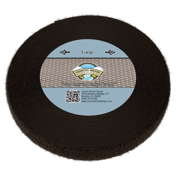 Country Brook Design® Brown Sew On Loop Only (1 inch, 25 yards)