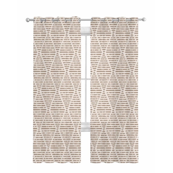 Brown Sheer Curtains 84 Inch Length 2 Panels Set for Living Room/Bedroom, Modern Abstract Art Farmhouse Kitchen Curtains with Grommet Semi-Sheer Curtains Drapes Voile Window Treatments 52"x84"x2