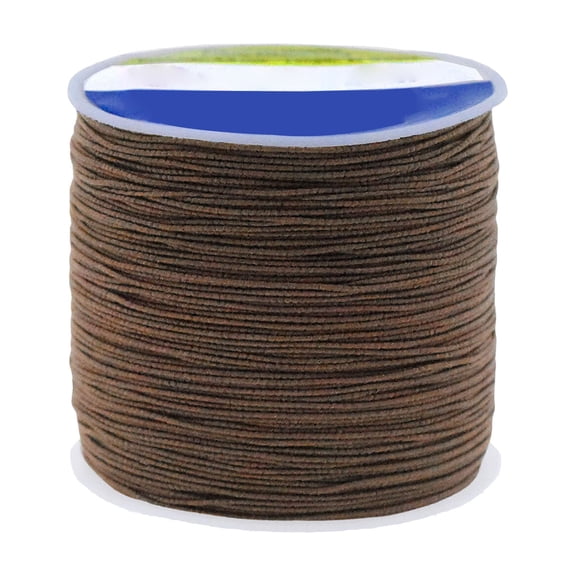 Brown Shirring Elastic Thread 87 Yards 0.6mm, Fine Stretch Sewing Thread for Sewing Machine, Smocking, Knitting, Crochet, Gathering, DIY Crafts, Jewelry, Brown