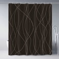 thumbnail image 1 of Brown Shower Curtain for Bathroom with Hooks Shower Curtain Set,Brown Stripe Bath Curtains Decorative Shower Curtains Water Repellent Washable, 72x72, 1 of 6