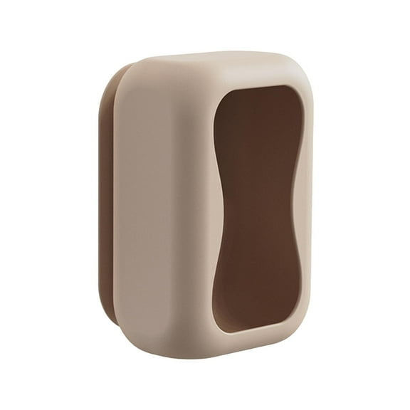 Brown Silicone Tissue Box Holder Household Paper Dispenser With Non-Slip Base, Soft Material For Living Room, Bedroom, And Office Use, 5.8X4X2.6In 0.33Lb