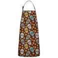 thumbnail image 1 of Brown Skull Marigold Pattern Apron-Garden Aprons for Women with Pockets-Cotton Linen Waterproof Kitchen Cooking Gardening Aprons Adjustable for Kitchen,Cooking,BBQ and Salon 33x27 Inch, 1 of 7