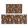 thumbnail image 1 of Brown Skull Marigold Pattern Kitchen Rugs Sets Of 2,Anti Fatigue Kitchen Mat Rugs Non Slip Washable,Decorative Kitchen Floor Mats for Kitchen,Sink,Laundry,17"x30"+17"x47", 1 of 7