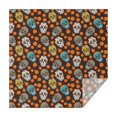 thumbnail image 1 of Brown Skull Marigold Pattern Square Tablecloth,Waterproof Square Table Cover,Wipeable Spillproof Washable Table Cover for Home Kitchen Party Decor 52"x52"(132x132cm), 1 of 6