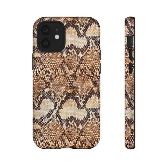 Brown Snakeskin Print iPhone 15 Case-iPhone-iPhone Case-Animal Print Case