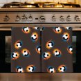 thumbnail image 1 of Brown Soccer Kitchen Towels Set of 3, Orange Blue Football Sports Absorbent Dish Towels for Kitchen, Microfiber Hand Towel, Quick Drying Tea Towel for Cleaning Decorative Dishcloths, 1 of 7