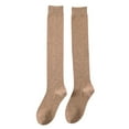 thumbnail image 1 of Brown Socks Women Winter Thickening Warm Medium Length Over Knee Socks Keep Warm Sock High The Knee Lightweight Cotton Socks, 1 of 5