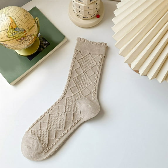 Brown Socks Womens Socks Solid Color Socks Colorful Lightweight Cotton Athletic Socks