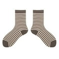 thumbnail image 1 of Brown Socks for Womens To Keep Warm Sock Stripe Lightweight Cotton Athletic Socks, 1 of 4