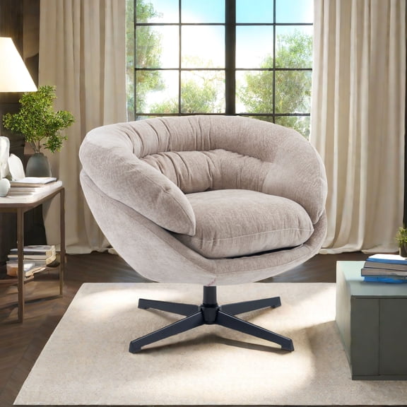 Brown Solid Pattern - 360° Swivel with Web Suspension - Office Workspace - Comfortable and Supportive Office Chair