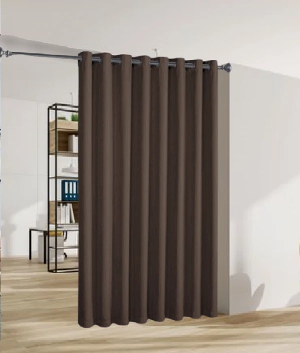 Gorgeous Home Linen Room Divider Extra Wide Thermal Unlined Blackout Grommet Curtain 1 Panel 100" Wide x 84" Long Brown